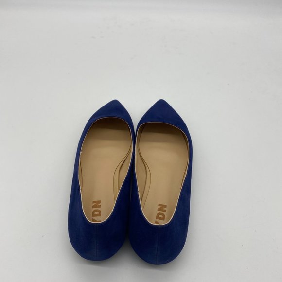 YDN Dark Blue Classic Pointy Toe Flat Suede Casual - Picture 6 of 8